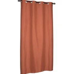 Rideau isolant thermique à œillets, doublure polaire marron camel L.240 x l.140cm Dylrev