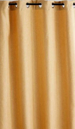 Rideau isolant thermique à oeillets, doublure polaire, jaune ocre L.240 x l.140cm, Chambray