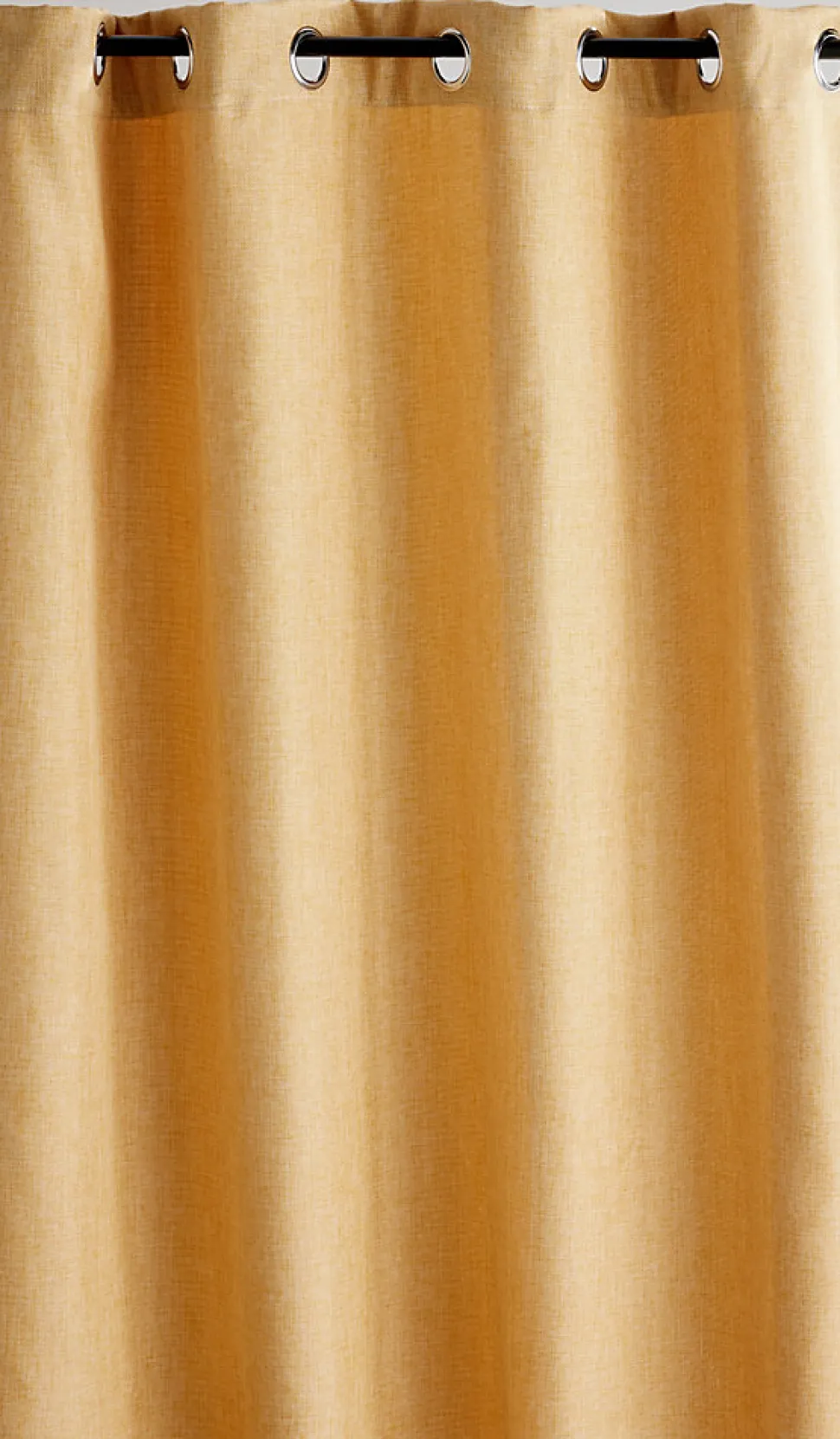 Rideau isolant thermique à oeillets, doublure polaire, jaune ocre L.240 x l.140cm, Chambray
