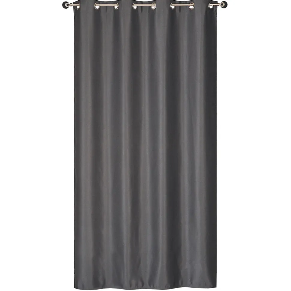 Rideau Jacquard Obscurcissant à Œillets 140x240cm - Design Élégant en Gris