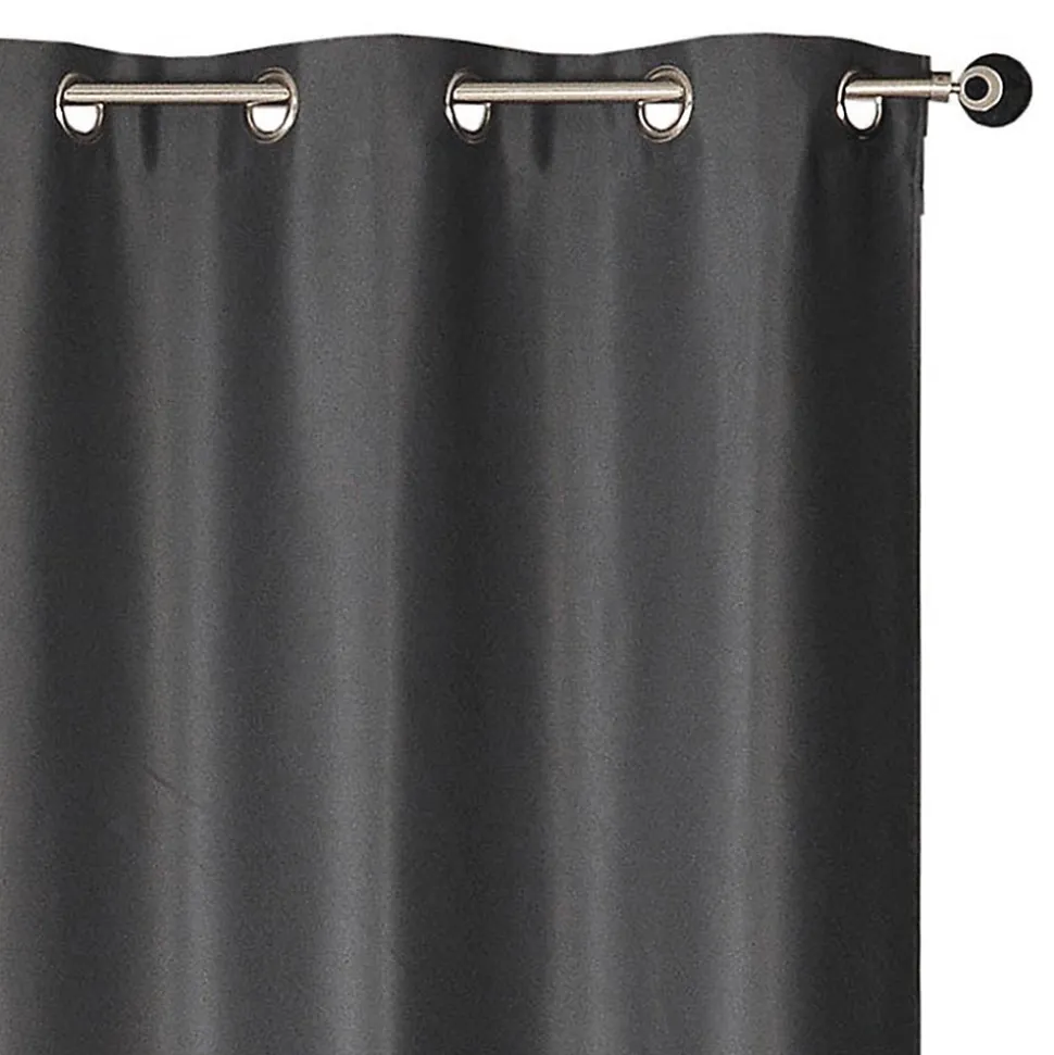 Rideau Jacquard Obscurcissant à Œillets 140x240cm - Design Élégant en Gris