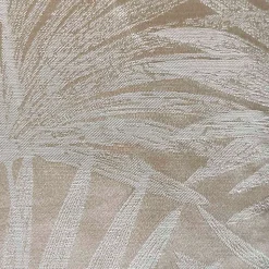 Rideau Jacquard Palme tropical à œillets 140x240cm, Beige.