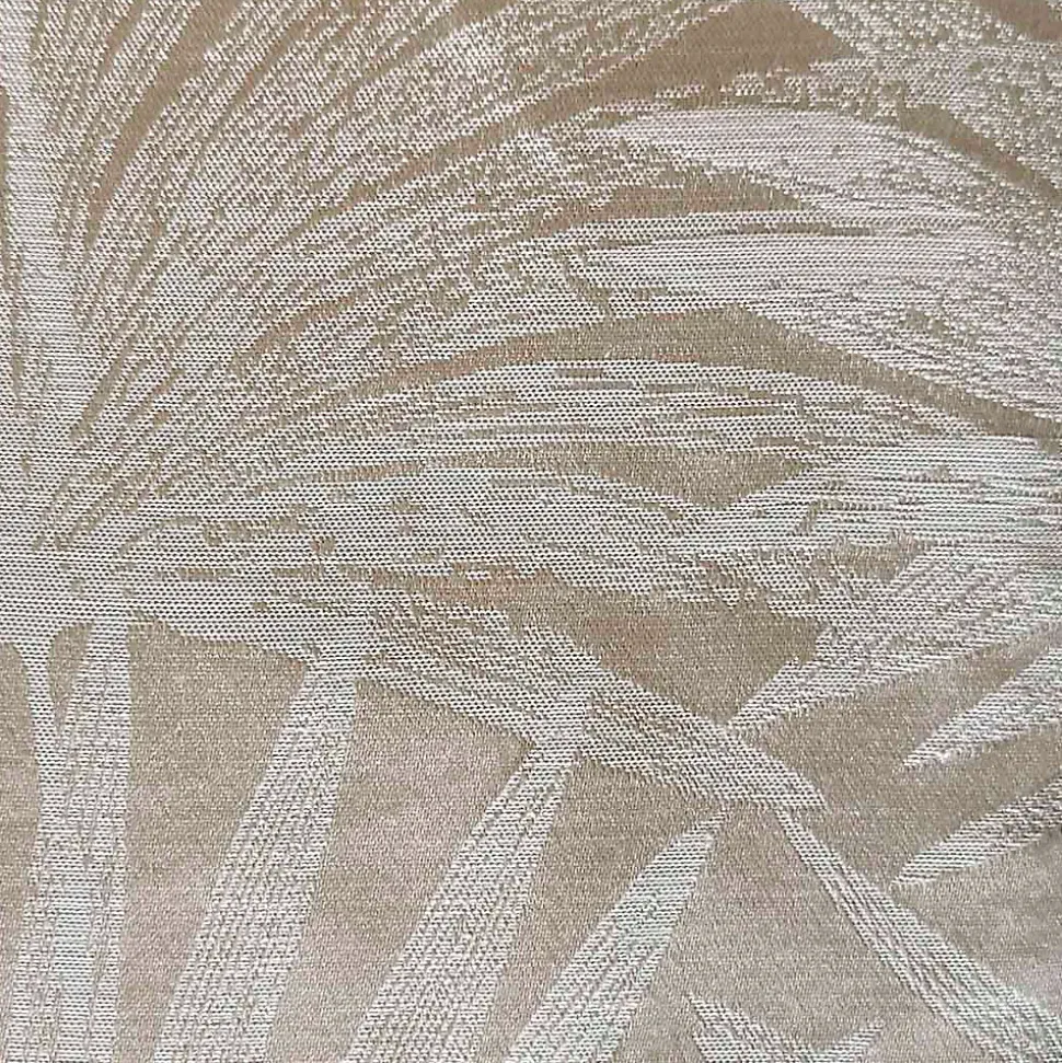 Rideau Jacquard Palme tropical à œillets 140x240cm, Beige.