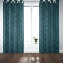 Rideau Koki GoodHome l.140 x H.260 cm bleu