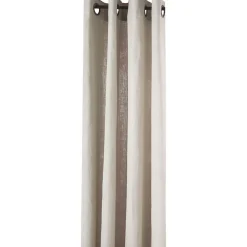 Rideau lin oeillets grège 140x250