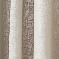 Rideau lin oeillets grège 140x250