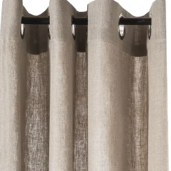 Rideau lin oeillets naturel 140x250