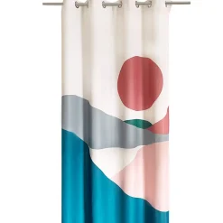 Rideau Maidu GoodHome bleu l.140 x H.260 cm