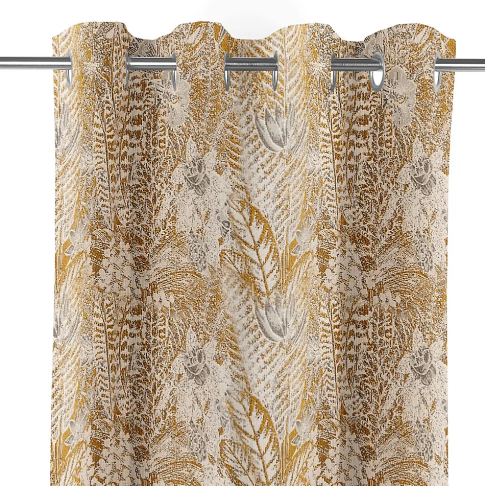 Rideau Mokau GoodHome l.140 x H.260 cm jaune