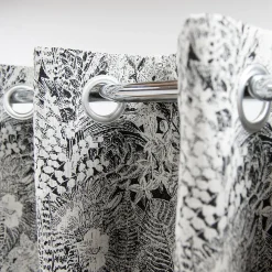 Rideau Mokau GoodHome l.140 x H.260 cm noir