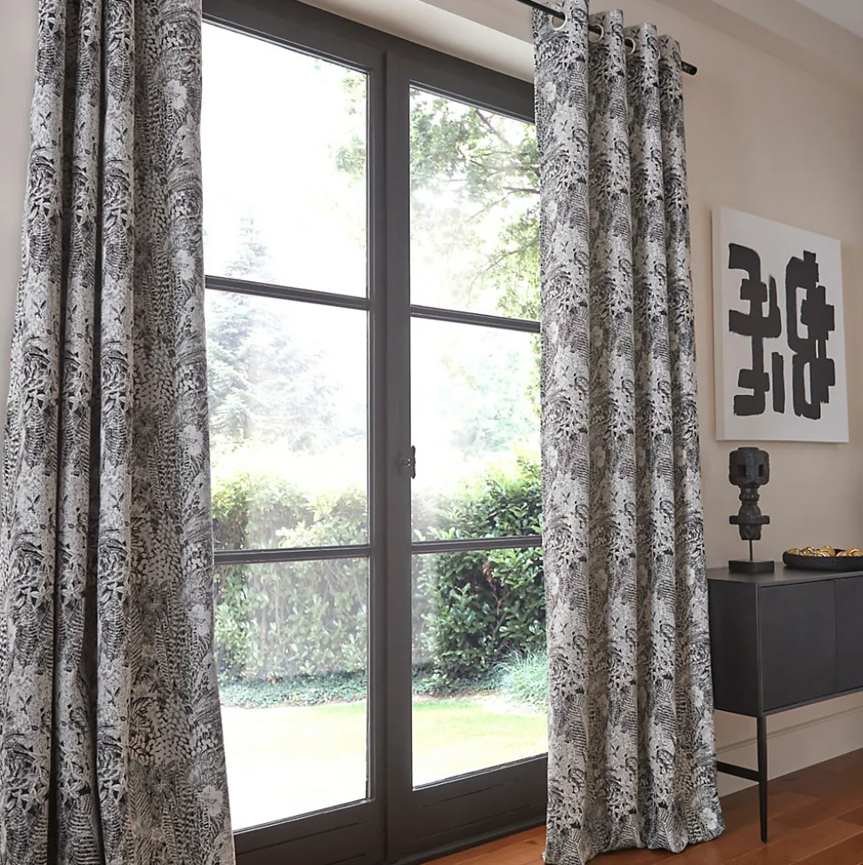Rideau Mokau GoodHome l.140 x H.260 cm noir