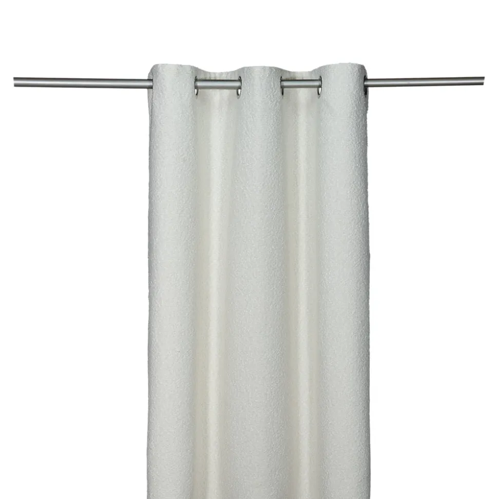 Rideau occultant à œillets effet bouclette Oliva blanc cassé L.260 x l.140cm GoodHome