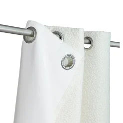 Rideau occultant à œillets effet bouclette Oliva blanc cassé L.260 x l.140cm GoodHome