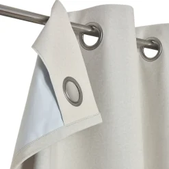 Rideau occultant à œillets effet flanelle Dumi beige L.260 x l.140cm GoodHome