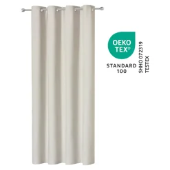Rideau occultant à œillets effet flanelle Dumi beige L.260 x l.140cm GoodHome