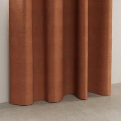 Rideau occultant à œillets Novan terracotta L.240 x l.140 GoodHome