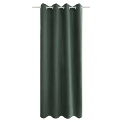 Rideau occultant à œillets effet chenille Isti vert emeraude L.260 x l.140cm GoodHome