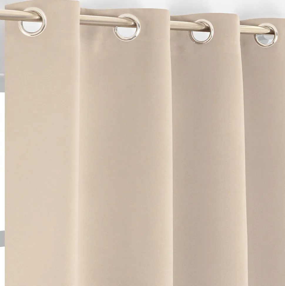 Rideau occultant à œillets uni Sky beige écru L.240 x L.135cm JBY Creation