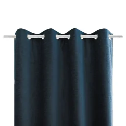 Rideau occultant à œillets effet chenille Isti bleu marine L.260 x l.140cm GoodHome