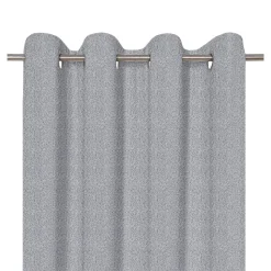 Rideau occultant à œillets effet flanelle Dumi gris L.260 x l.140cm GoodHome
