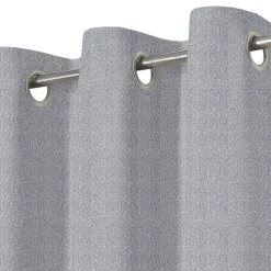 Rideau occultant à œillets effet flanelle Dumi gris L.260 x l.140cm GoodHome