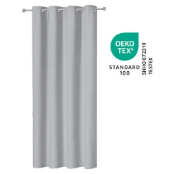 Rideau occultant à œillets effet flanelle Dumi gris L.260 x l.140cm GoodHome