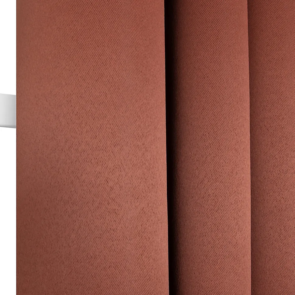 Rideau occultant à œillets uni Sky terracotta L.240 x L.135cm JBY Creation
