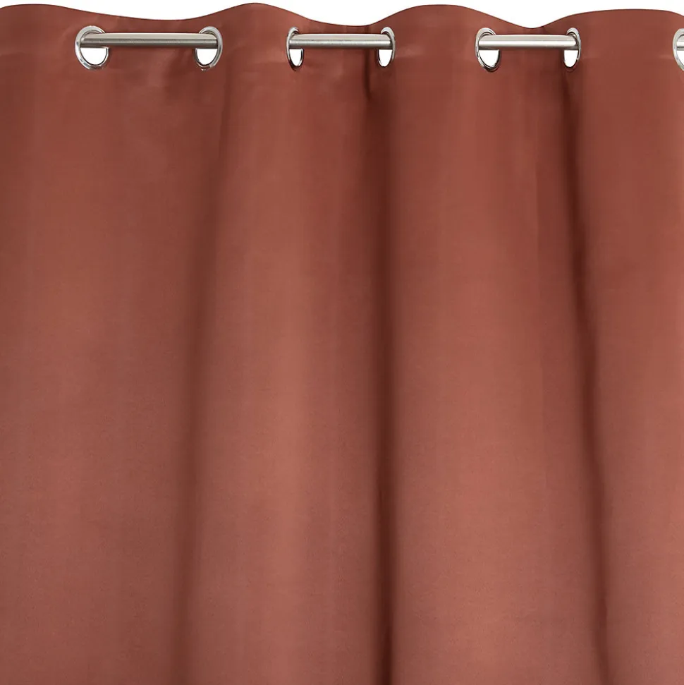 Rideau occultant à œillets uni Sky terracotta L.240 x L.135cm JBY Creation