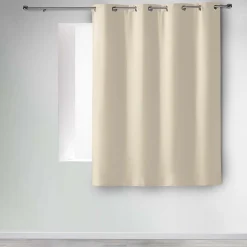Rideau occultant à œillets 135 x 180 cm Uni Naturel Petite hauteur -