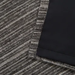 Rideau occultant à œillets effet chenille Taman rayures gris L.260 x l.140cm GoodHome