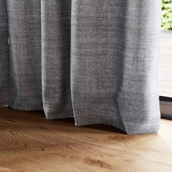 Rideau occultant à œillets effet jacquard Nagda gris anthracite L.260 x l.140cm GoodHome