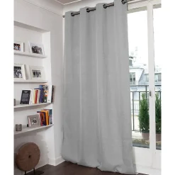 Rideau occultant à œillets gris L.260 x l.130cm, Rocle Mars
