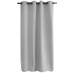 Rideau occultant à œillets gris L.260 x l.130cm, Rocle Mars