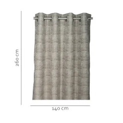 Rideau occultant à œillets effet jacquard Nagda blanc crème L.260 x l.140cm GoodHome