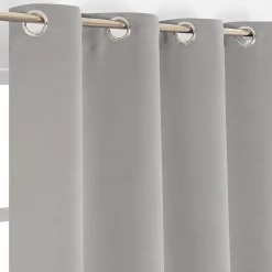Rideau occultant à oeillets Sky gris clair L.240 x L.135cm JBY Creation