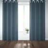 Rideau occultant à oeillets bleu L.260 x l.140 cm GoodHome, Novan