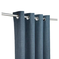 Rideau occultant à oeillets bleu L.260 x l.140 cm GoodHome, Novan