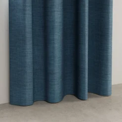 Rideau occultant à oeillets bleu L.260 x l.140 cm GoodHome, Novan
