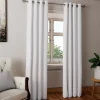 Rideau occultant à oeillets effet tissé Novan blanc optique L.260 x l.140cm GoodHome