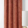 Rideau occultant à oeillets Aspen terracotta L.250 x l.135cm Linder