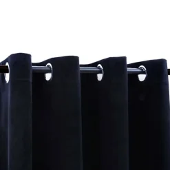 Rideau occultant - vidaXL - Velours Noir - 290x245 cm - Œillets métalliques - Lavable