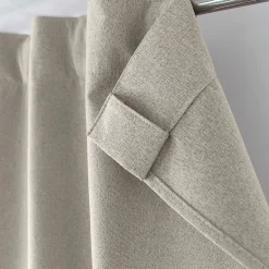Rideau occultant aspect chambray (140x240 cm - Beige)