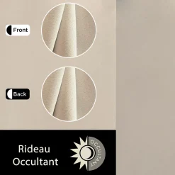 Rideau Occultant beige prêt à poser pour un intérieur élégant