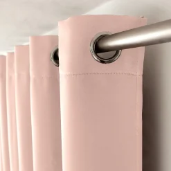 Rideau Occultant Court uni 140x180cm - 140x180cm - Rose clair