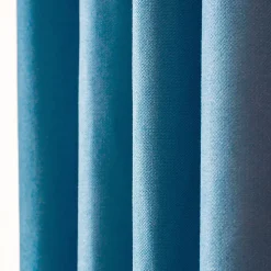 Rideau occultant Croisette l.135 x H.260cm bleu canard