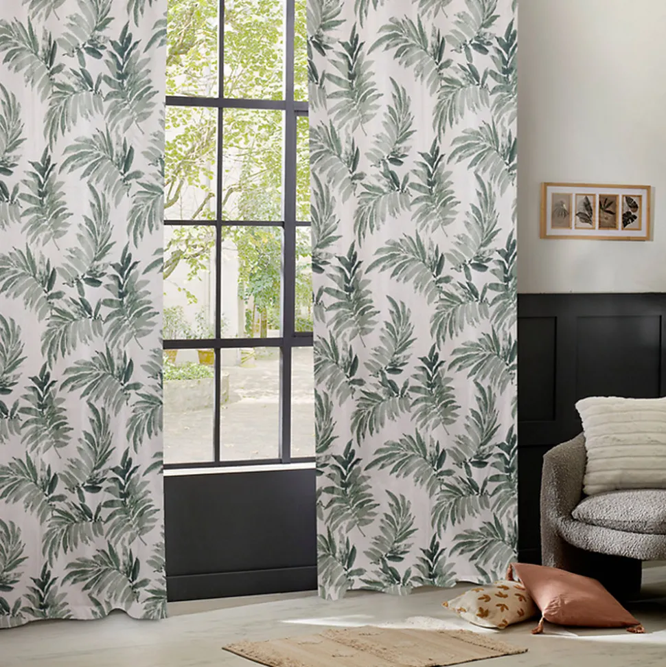 Rideau occultant Elena vert 135x260cm - Atmosphera