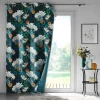 Rideau occultant en microfibre fleurie (135x260 cm - Multicolore)