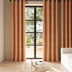 Rideau occultant en suédine à œillets Komod marron camel L.260 x l.140cm GoodHome