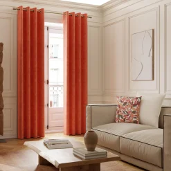 Rideau occultant en suédine à œillets Komod terracotta L.260 x l.140cm GoodHome
