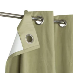 Rideau occultant en suédine à œillets Komod vert clair L.260 x l.140cm GoodHome
